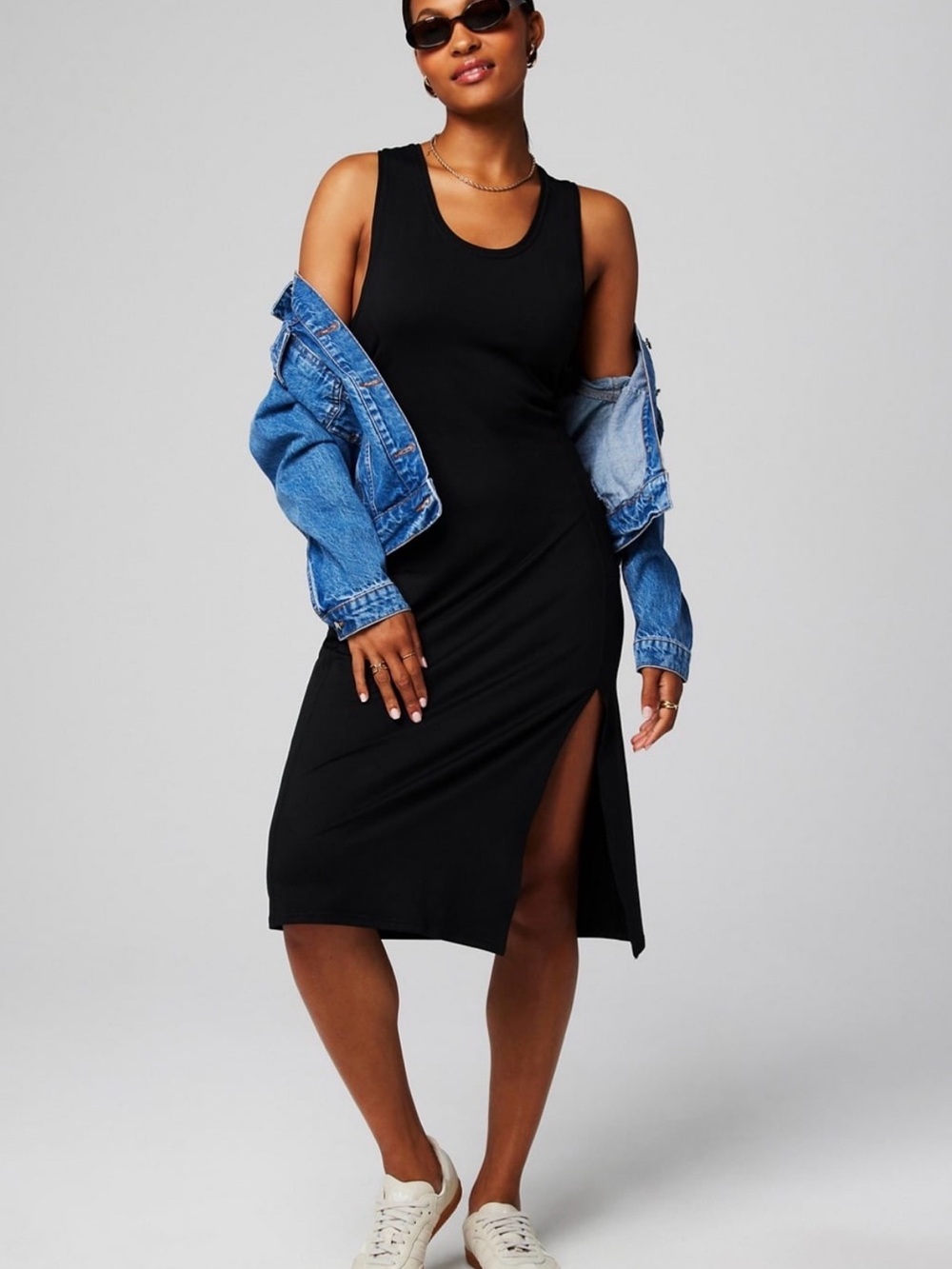 Fabletics Cloud Jersey Midi Dress